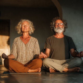 Clase de yoga para seniors
